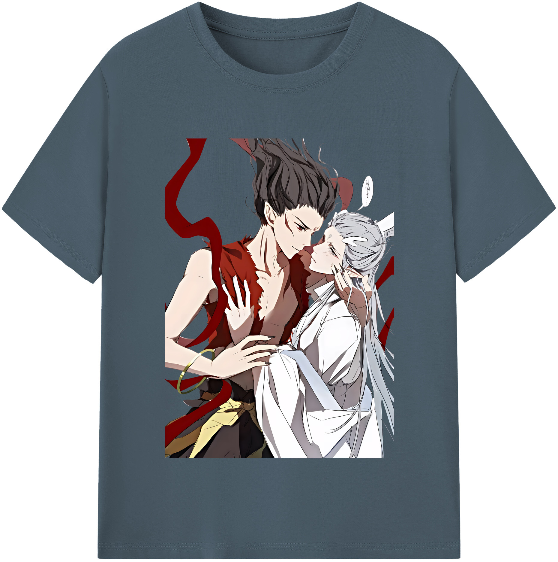 （画像用） Ne Zha 2 ナタ 魔童の大暴れ 綿100％半袖Tシャツ（フロントプリント）